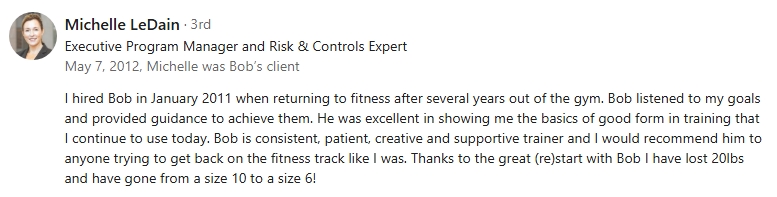 Testimonial from a happy client!